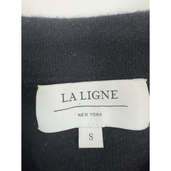 La Ligne Womens Jane Jacket Cashmere Wool Shirt Shacket Small Minimalist Black - Picture 7 of 11